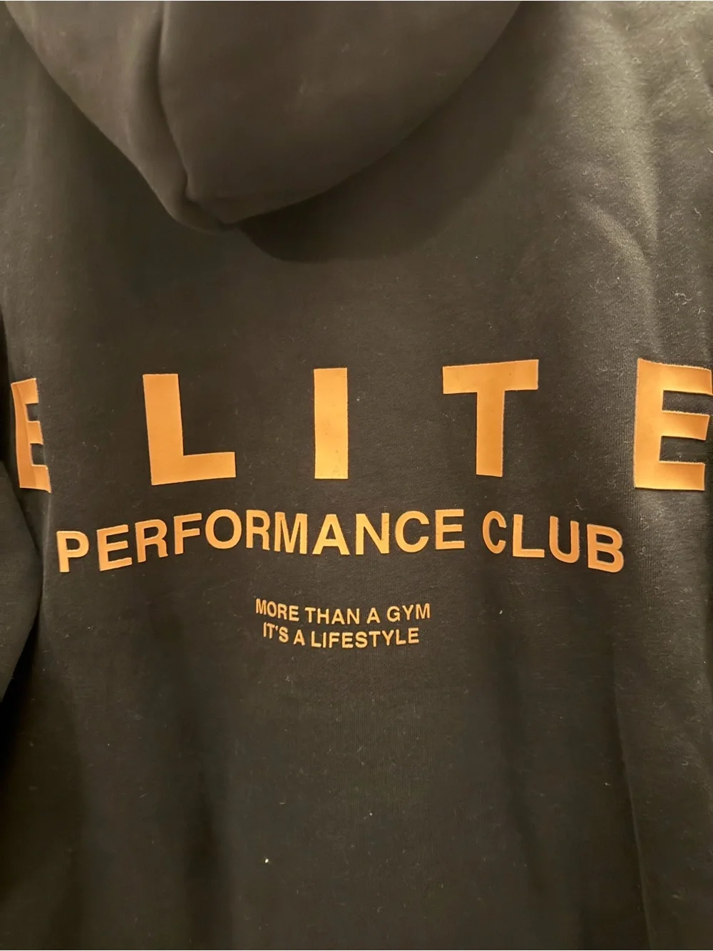 Rodan Elite Performance Club Hoodie Black Orange Graphic Sweatshirt Mens Medium